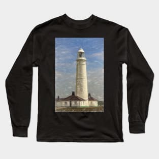 Nash Point Lighthouse Digital Art Long Sleeve T-Shirt